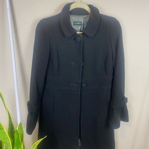J.Crew Black Winter Trench Coat
